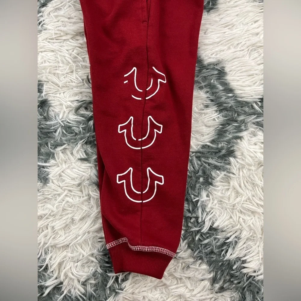 True Religion Kids Boys Burgundy Sweatpants Size 3T
